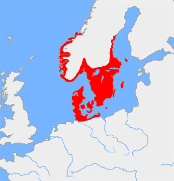 Map of the Nordic Bronze Age Culture c 1200 BC